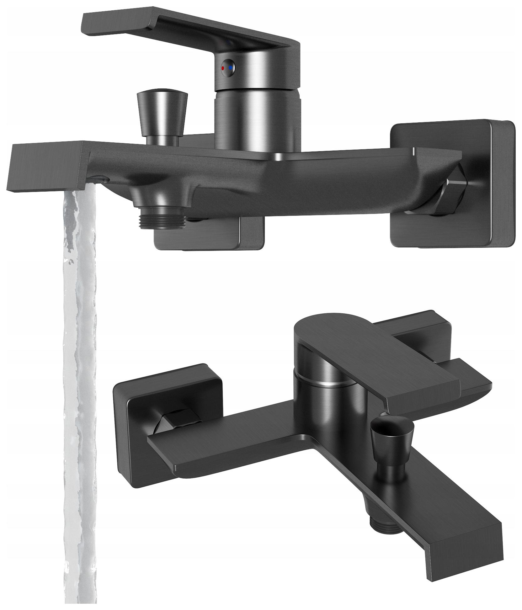 Vaňová A Sprchová Batéria Nástenná Gun Grey Do Kúpeľne Bali