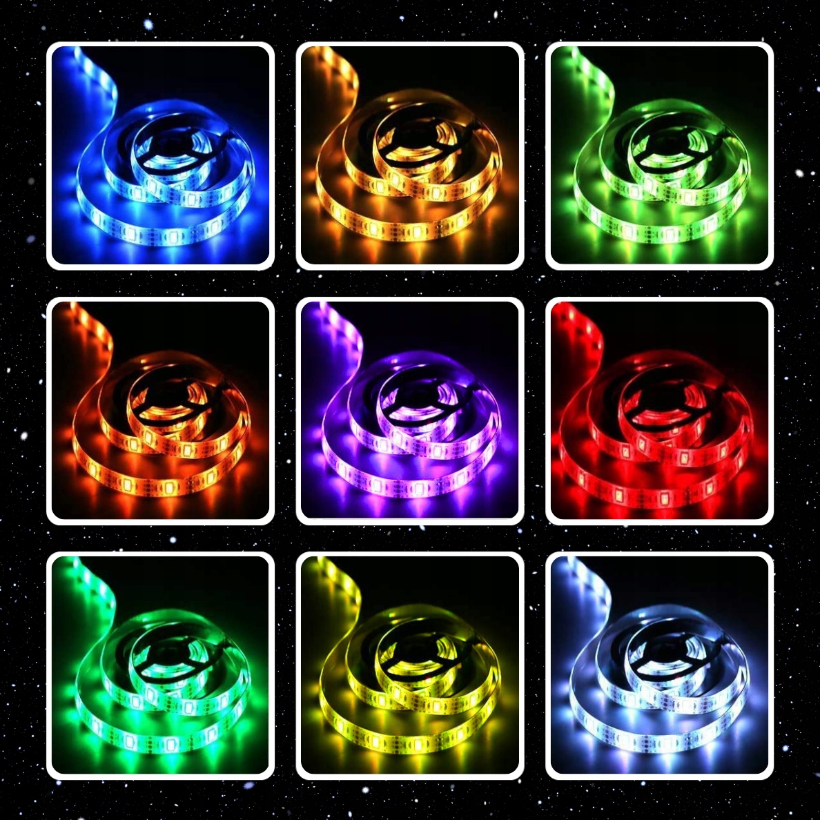 LEDY WODOODPORNE KOLOROWE TAŚMA LED RGB WODOODPORNA 5m Z PILOTEM Kod producenta KX100619