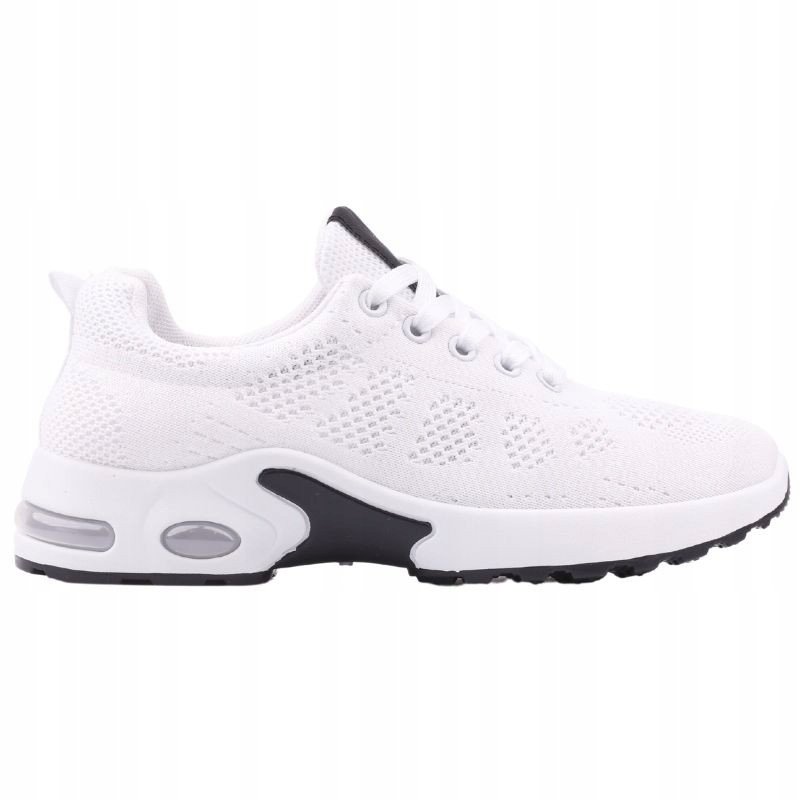 Białe Buty Sportowe Damskie Do Biegania Sneakery Lekkie Miękkie