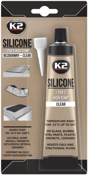 

K2 Silikon Wysokotemperaturowy Clear 204°C 85G