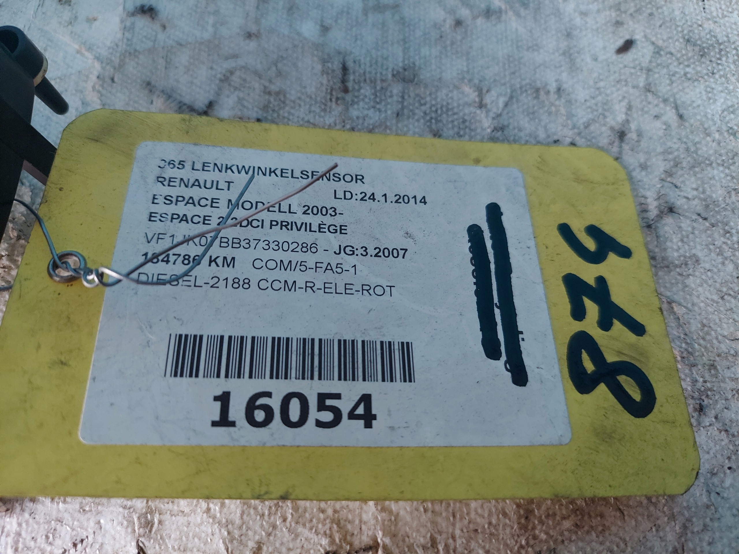 ESPACE IV 8200328899 modul sensor winkel kurvenlicht