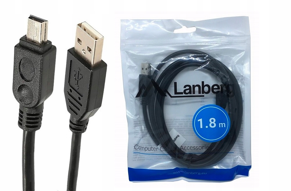 Kabel MiniUSB mini USB Pad PS3 1,8m Lanberg EAN (GTIN) 5901969413618
