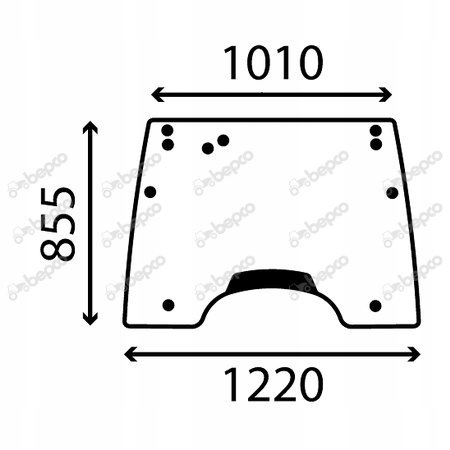 Landini Vision čelní sklo 3665895M1, 3665895M2