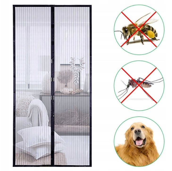 MOSKITIERA NA DRZWI BALKONOWE DRZWIOWA MAGNETYCZNA Z MAGNESEM MOCNA 210x100 Kod producenta MOSKITIERA MAGNETYCZNA 210x100
