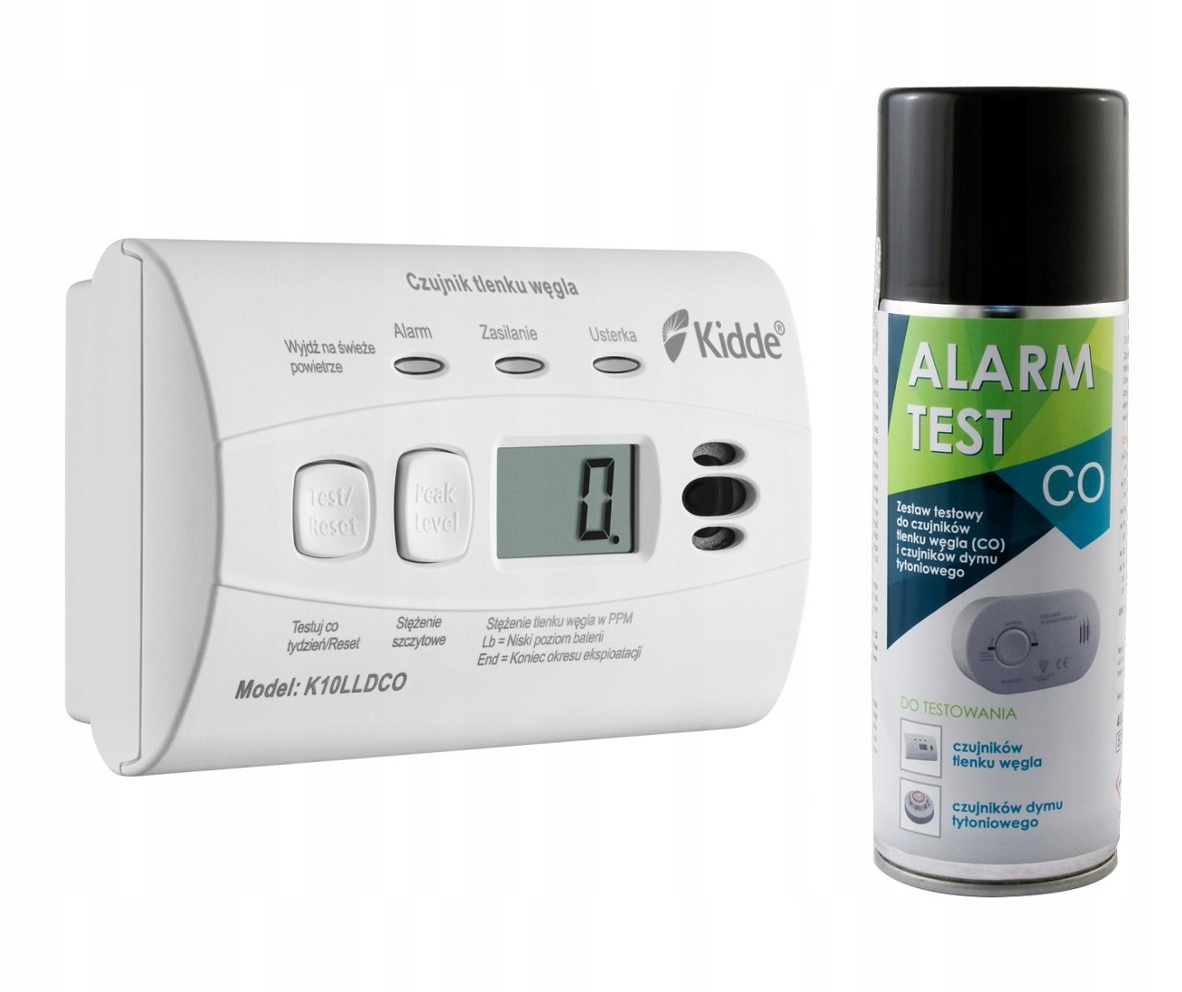 Certyfikowany czujnik tlenku węgla z testerem