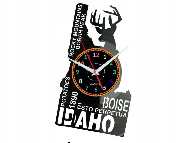 Idaho Decor Nástěnné hodiny Vinylová deska Moderní dekorativní jako Dárek