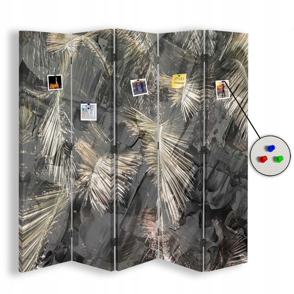 Paraván oboustranný korkový, Variace na téma šedi 180x170