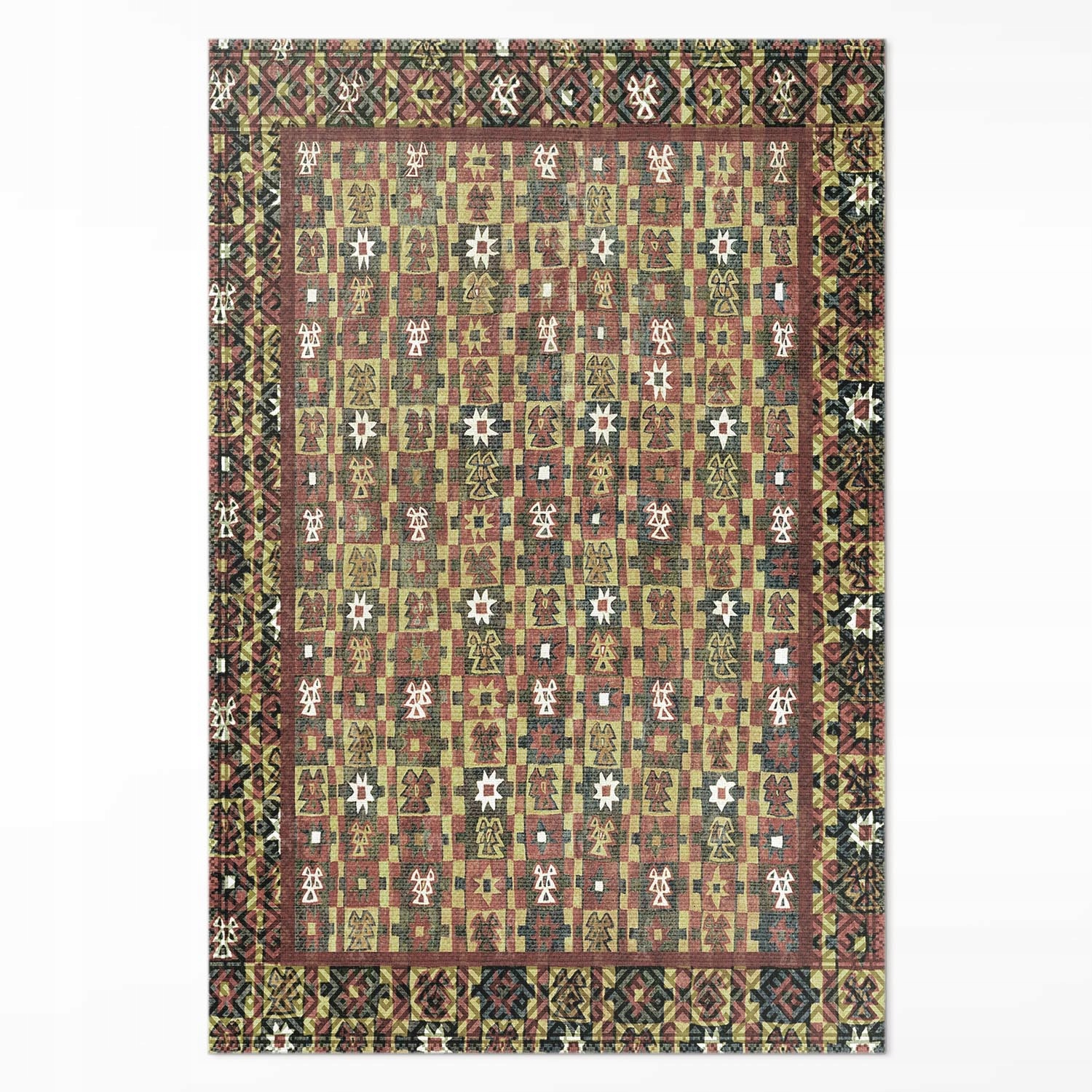 Pvc koberec do kancelárie Rozmer: 140 x 210 cm Vintage Etno farebná vintage mozaika