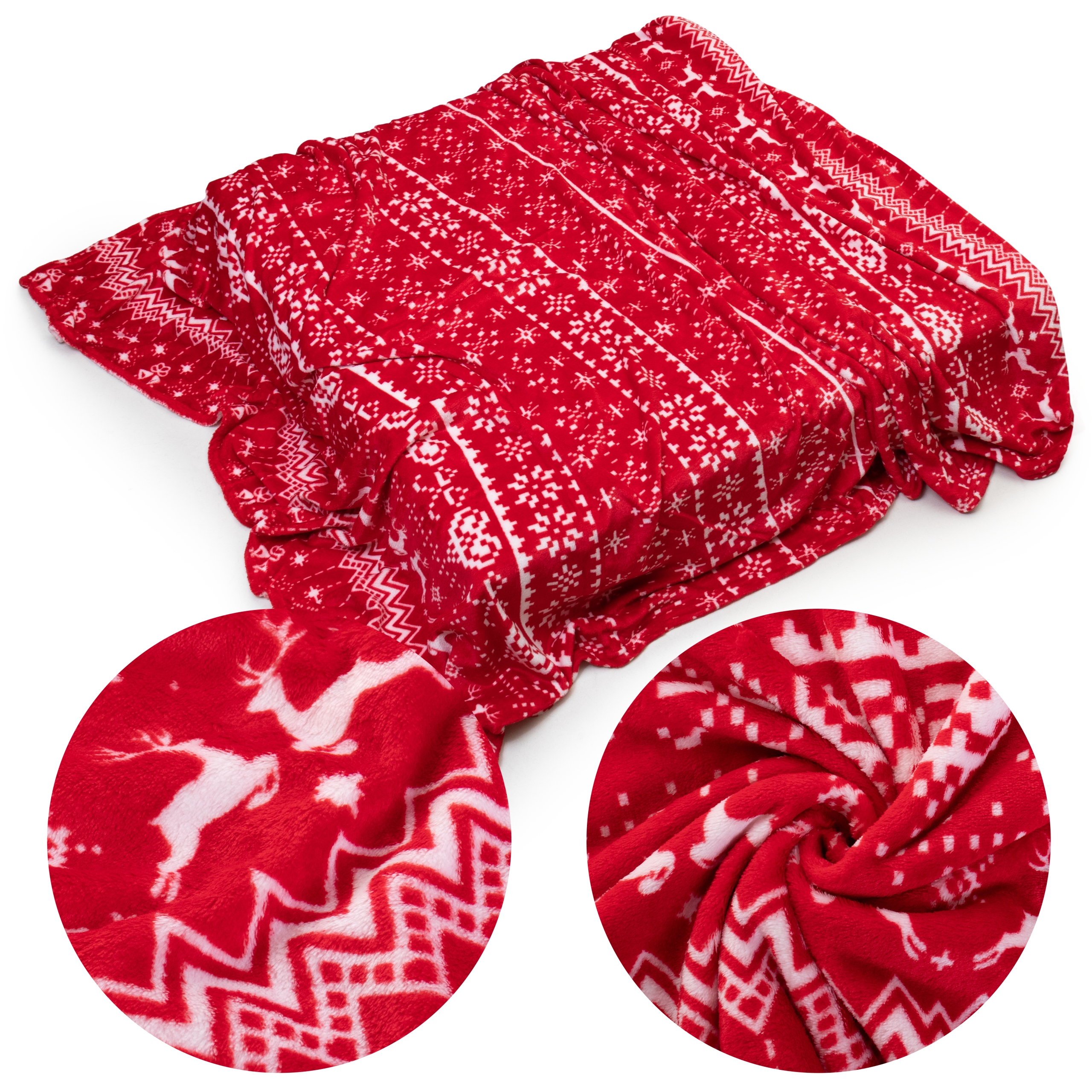 

Koc 160x200 Świąteczny Mikrofirba Narzuta We