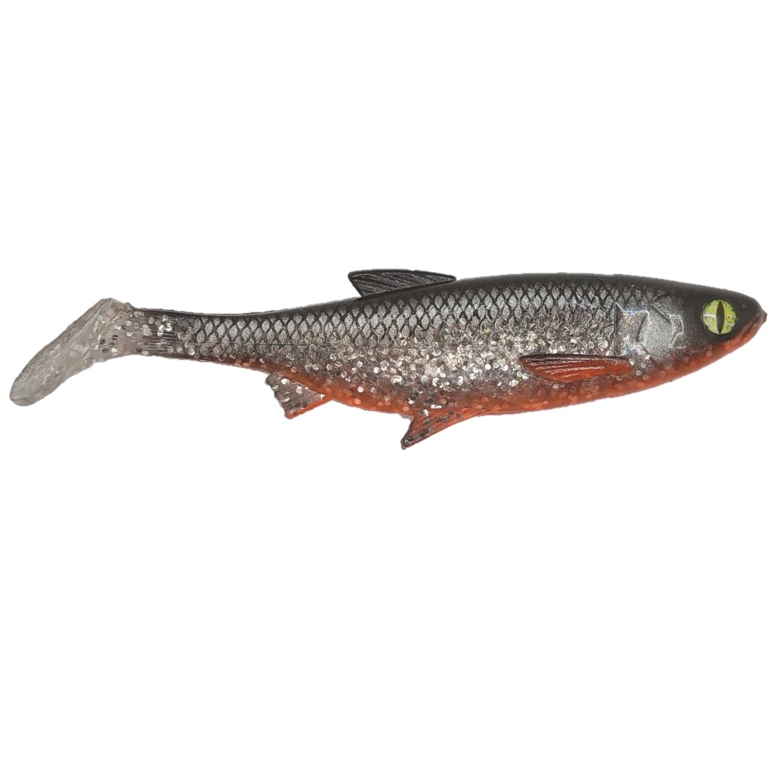 Przynęta Spinningowa Guma Realistic Szczupak Sandacz Srebrno-czerwona 10CM