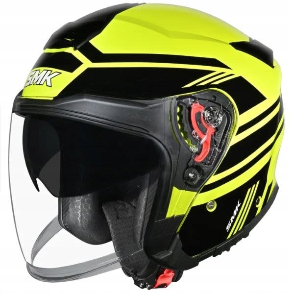 Otvorená Prilba Smk Gtj Rambler farba čierna/žltá fluo Smk SMK0119/25/GL420/S