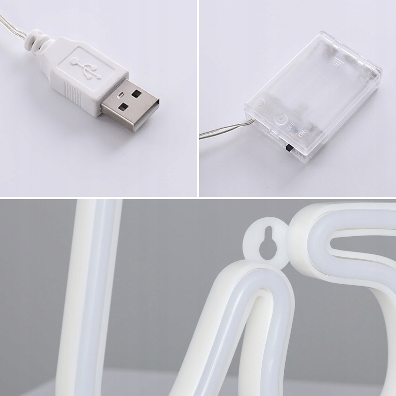 Dekoracyjna lampka neonowa LED- hello 2 Rodzaj gwintu zintegrowane źródło LED