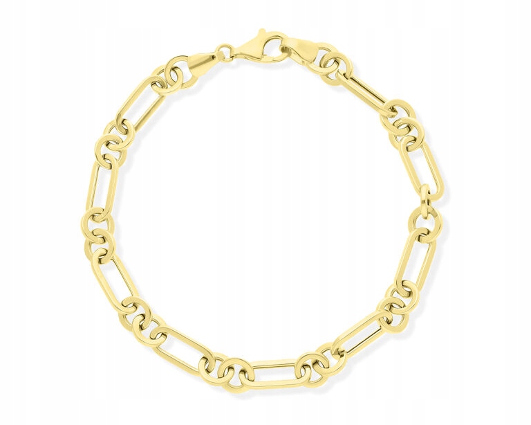 Zlatý náramek 585 Dámský Široký Originální 20 cm 14K