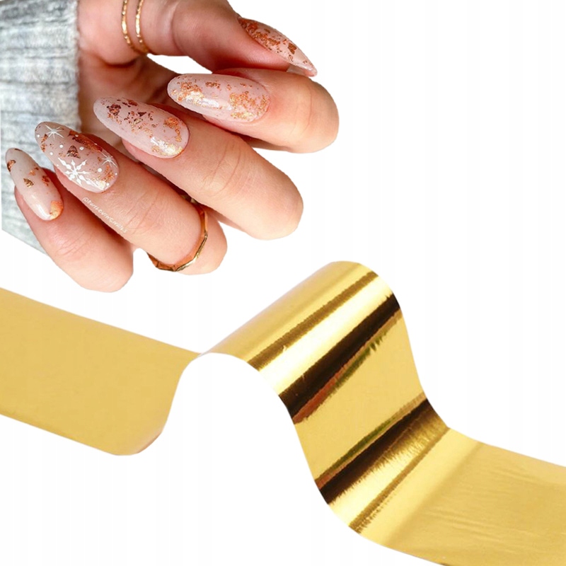 

Folia transferowa Gold do zdobień paznokci chrom