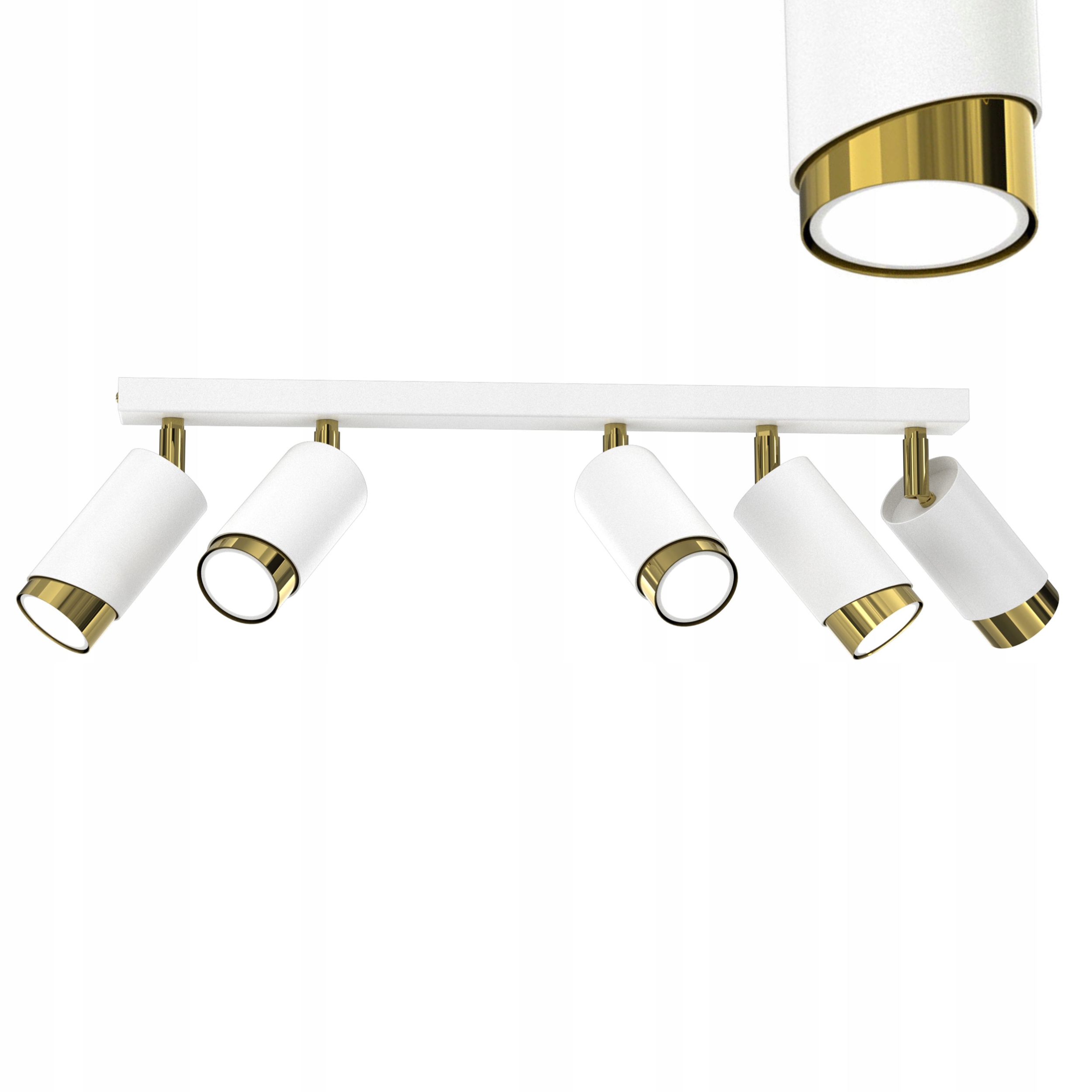 Stropná Lampa Stropné Svietidlo Tuby Metal GU10 Loft Spot Biela Sopel