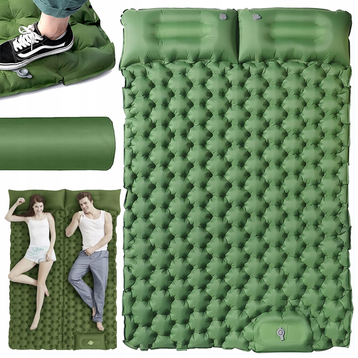 Matrace Matrace Dvojitý Trekking S Polštář 195*125 CM