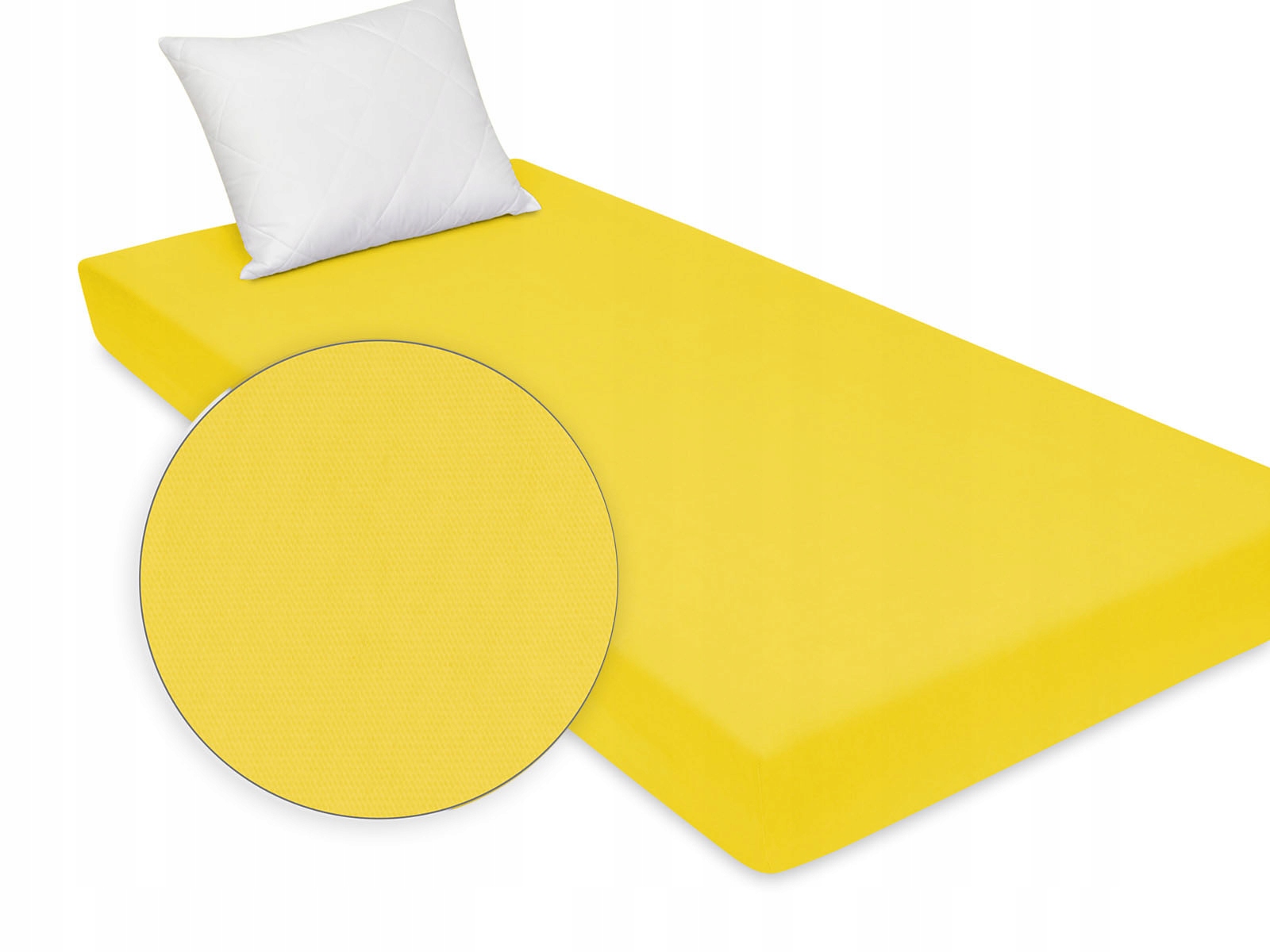 

Prześcieradło bawełniane 90/160 cm żółte z gumką