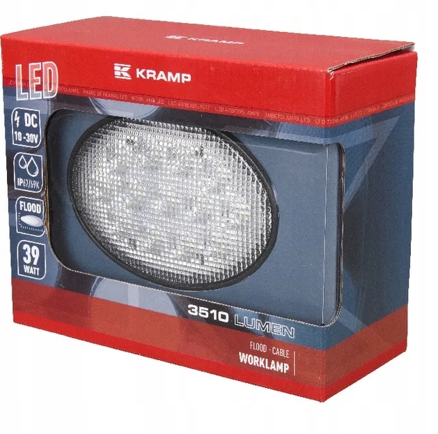 

Lampa Halogen Roboczy Led Owalna 39W 3510 lm Kramp