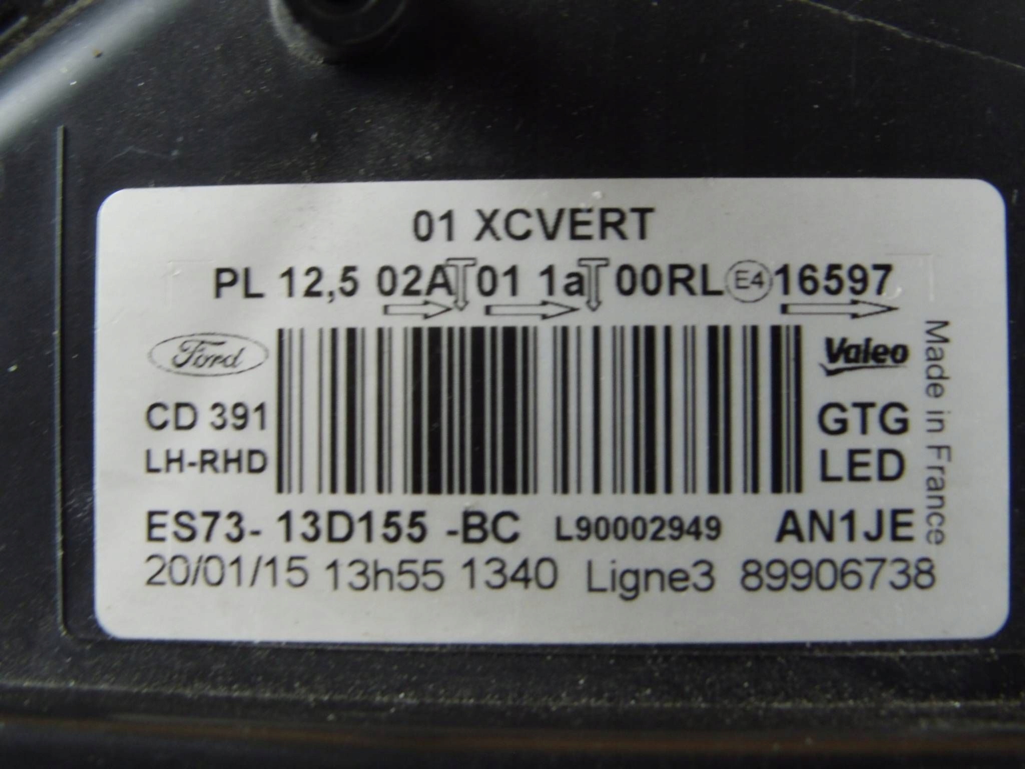 Ford Mondeo V MK5 2015-2019 light left front front left