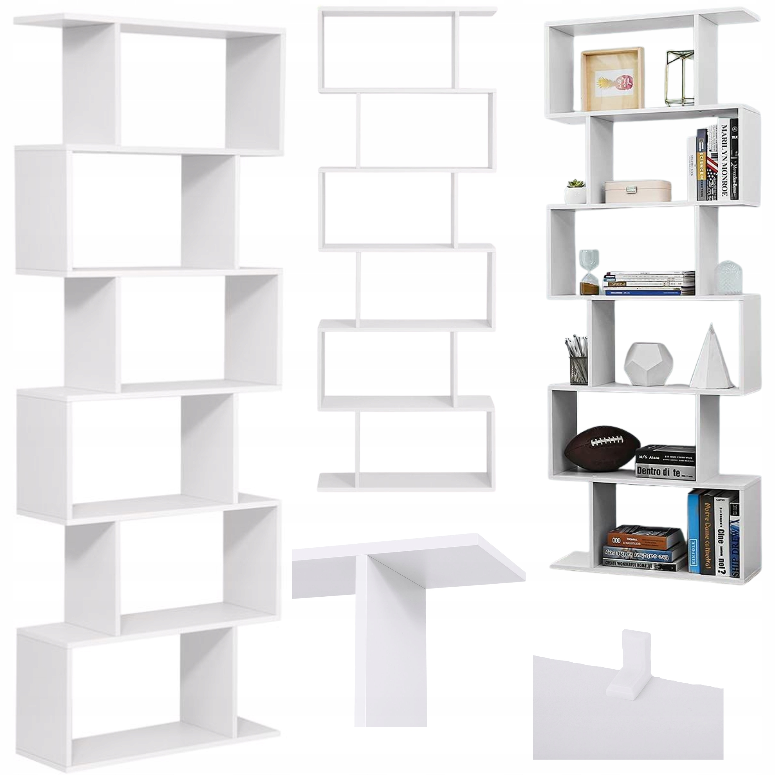 Regál Biely Na Knihy Otvorená polica Industriálna skrinka do obývačky