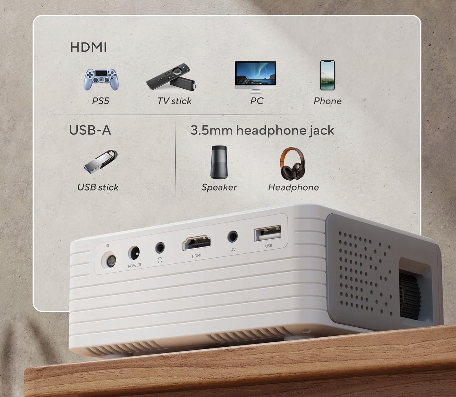 Projektor mini LED AKIYO O1 FullHD 1080p HDMI kino domowe pilot + statyw Kod producenta O1