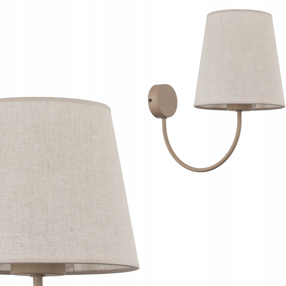 Klasické nástěnné svítidlo Candi béžové barvy, klasické stínítko do ložnice Tk Lighting