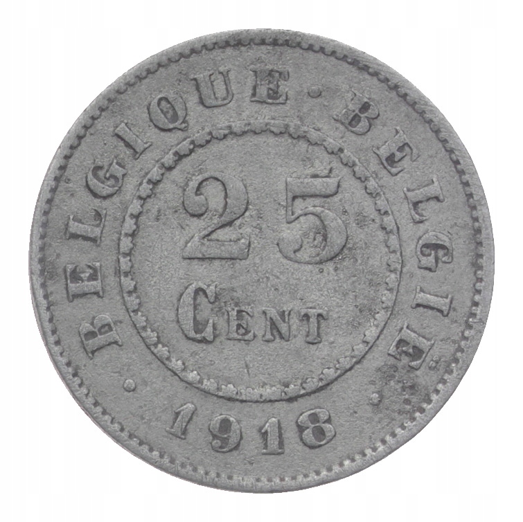 [M11078] Belgia 25 cent 1918