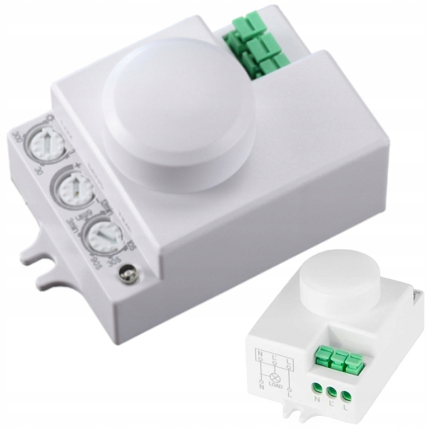 

Czujnik ruchu mikrofalowy led 230V miniaturowy