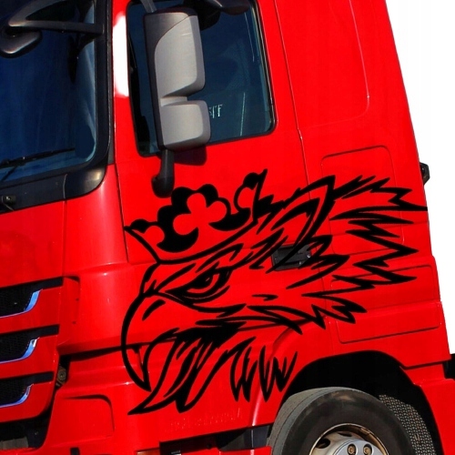 Naklejka foliowa ciężarówka Scania gryf 2szt