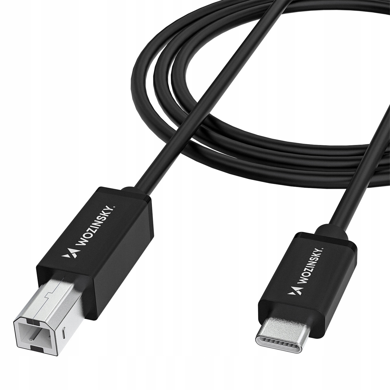 Kabel Wozinsky WKDDY1S Usb- B Usb- C 1m czarny Wozinsky