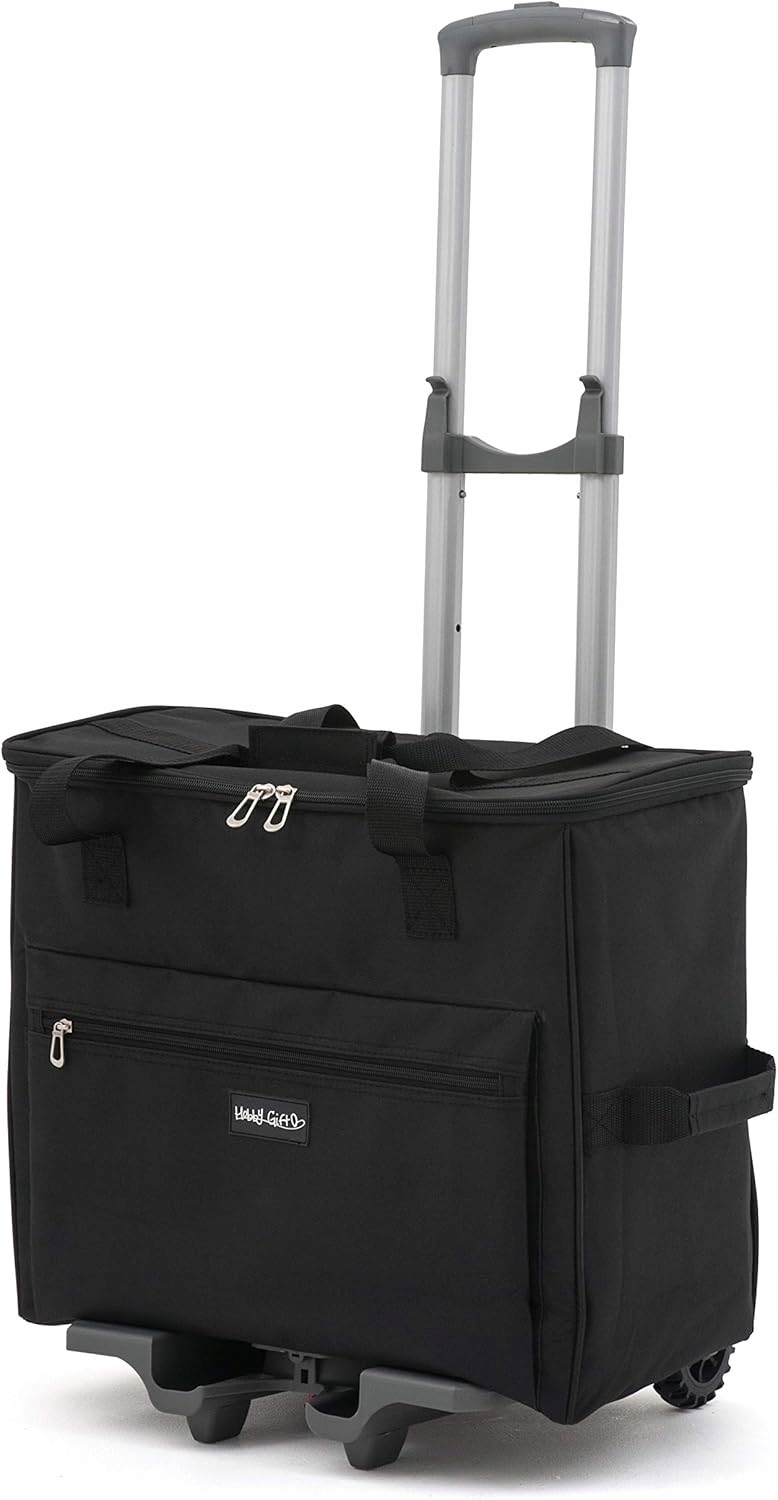 T295 Torba na kółkach Hobby Gift Exclusive Czarna , bagaż podręczny walizka