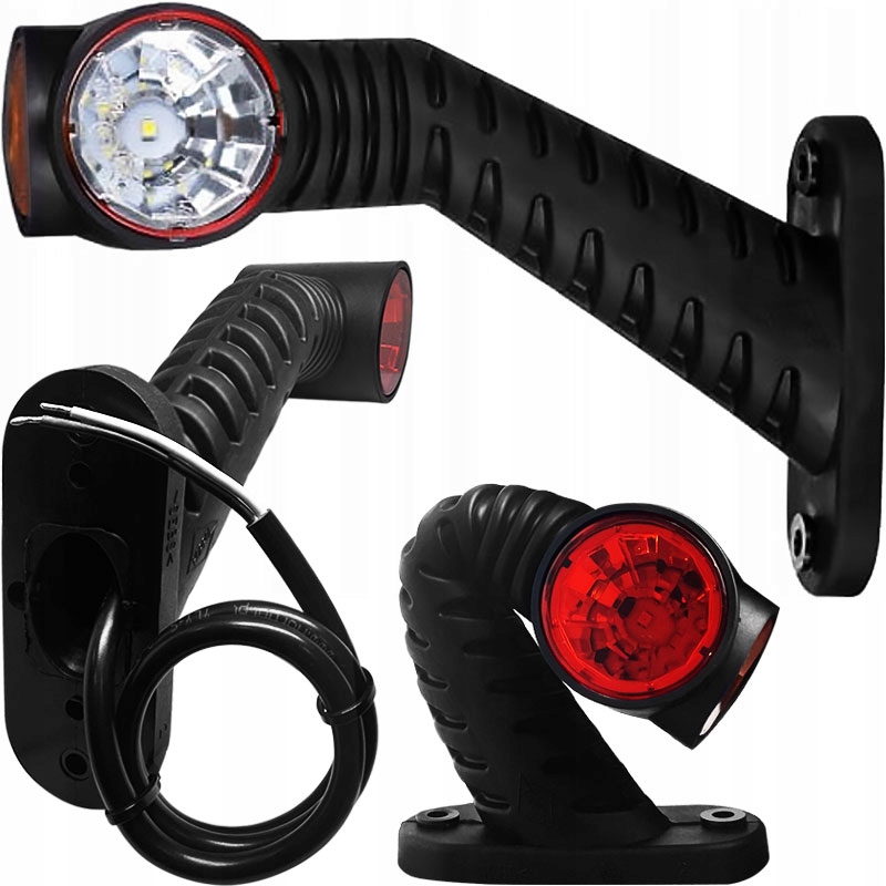 LEDOWA LAMPA OBRYSOWA ŁAMANA DŁUGA 12/24V PRAWA