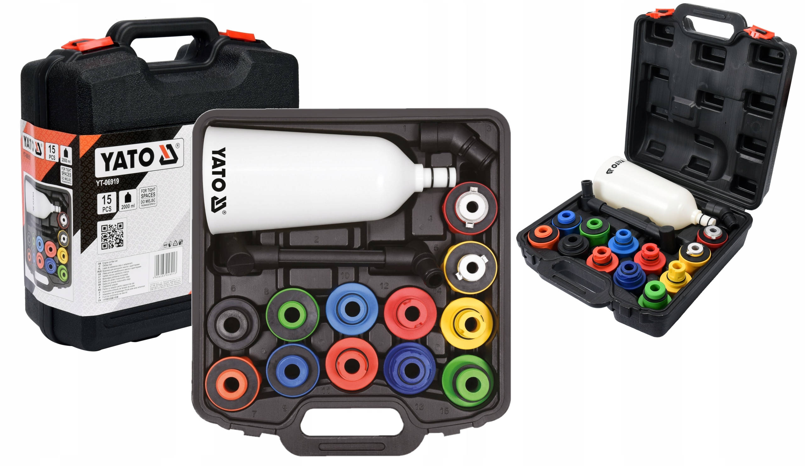 Olejový Lievik S Adaptérmi Adaptéry 2L 15el. Yato YT-06919
