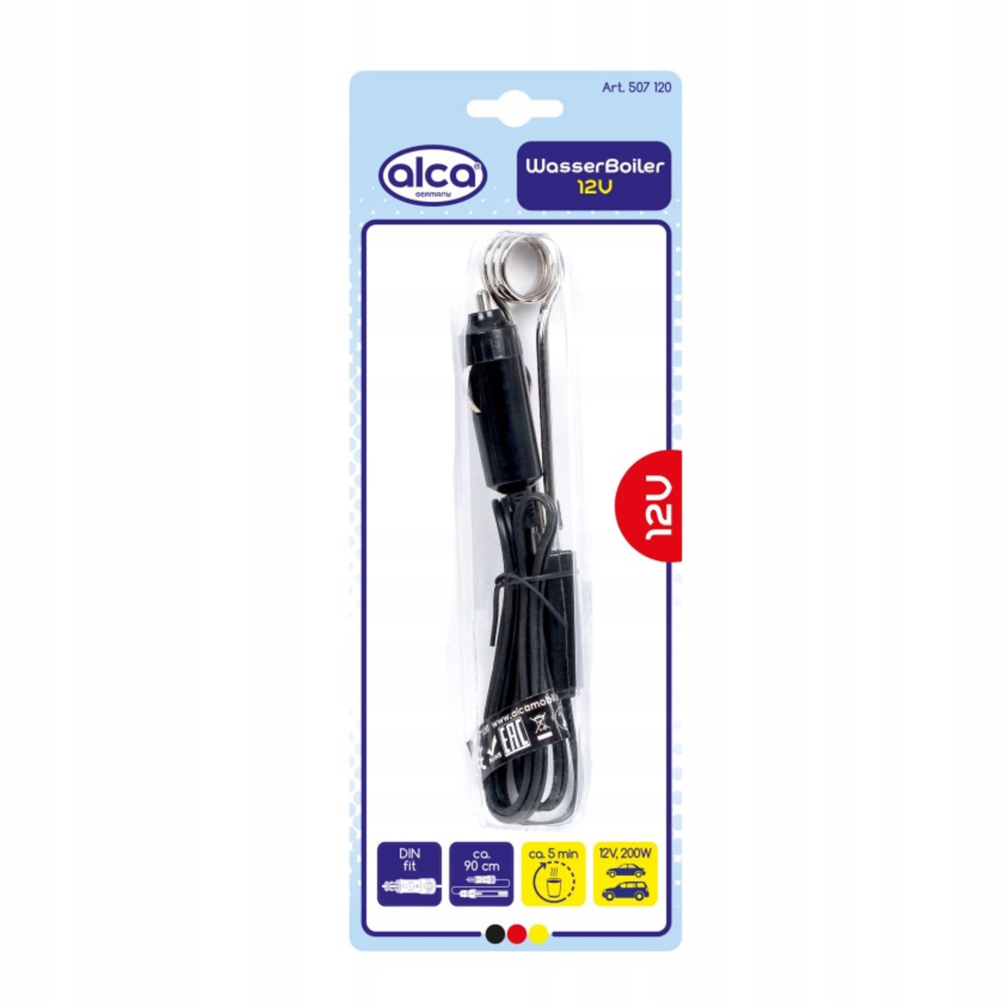 

Turystyczna Grzałka Samochodowa 12V 200W Alca