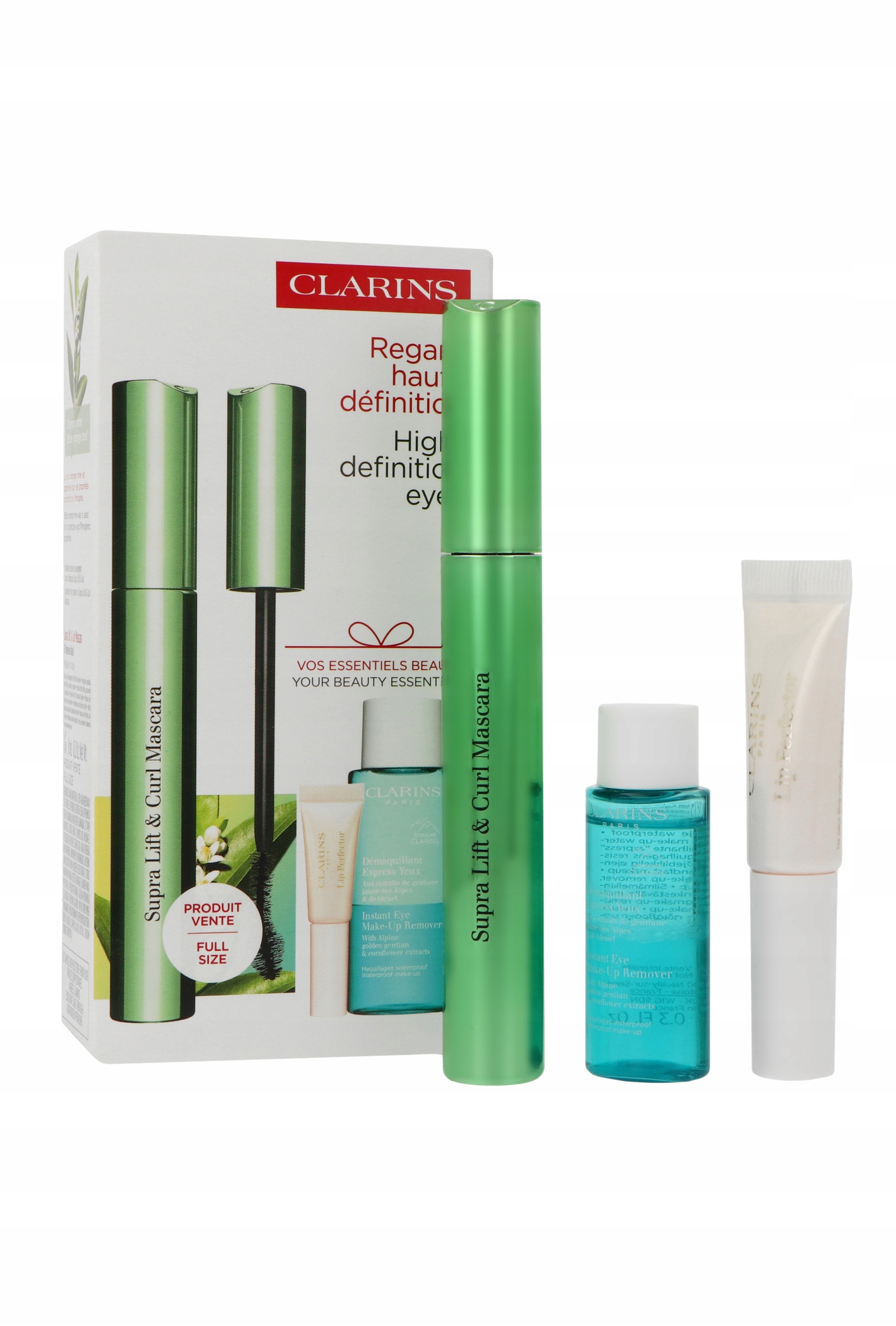 Zestaw Clarins Supra lift & Curl 8ml Eye Makeup Remover Lip Perfector
