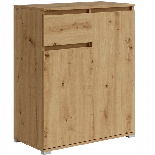 KOMODA 80 cm z szufladą 2D1SZ DĄB ARTISAN