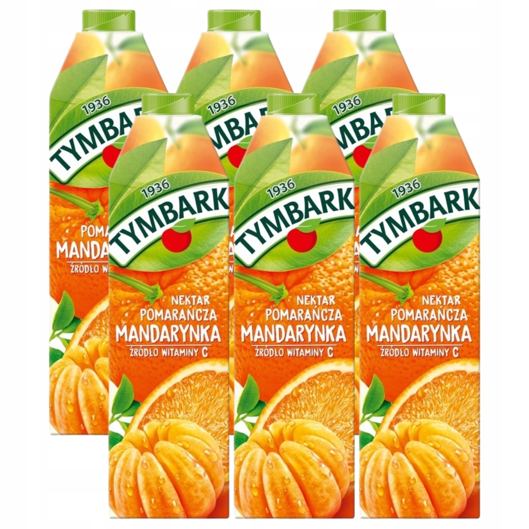 Tymbark Nektar pomeranč mandarinka 1 l x 6 kusů