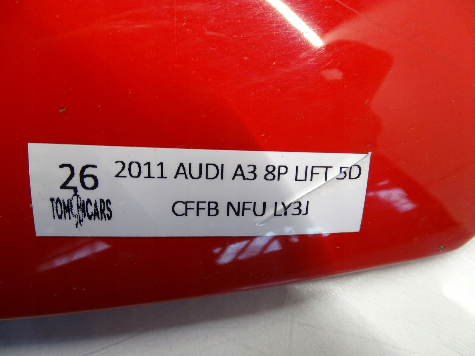 Cofano AUDI A3 8P LIFT 08-12R LY3J