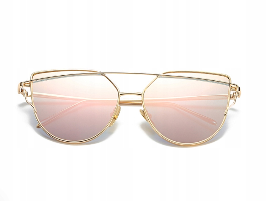 

Damskie Okulary Lustrzanki Cat Eyes Różowe