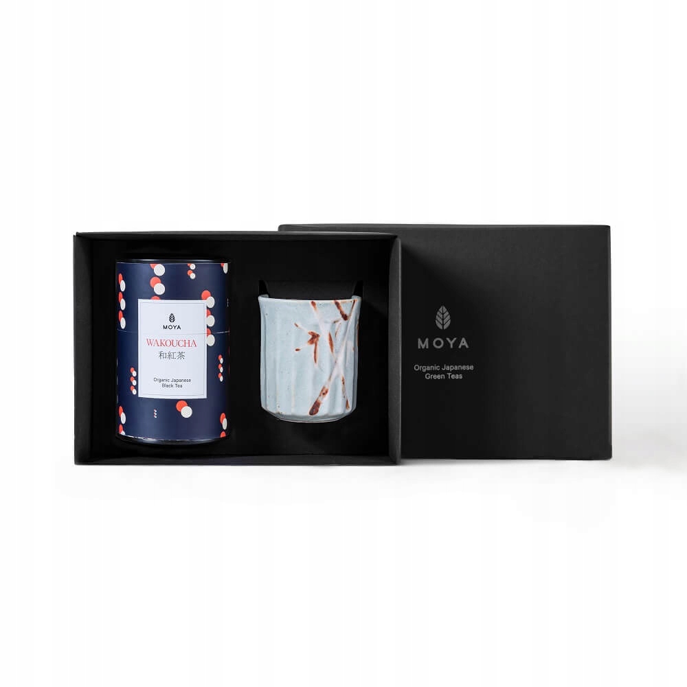 Levně Dárková sada organického zelený čaj Moya Wakocha a hrnek Take