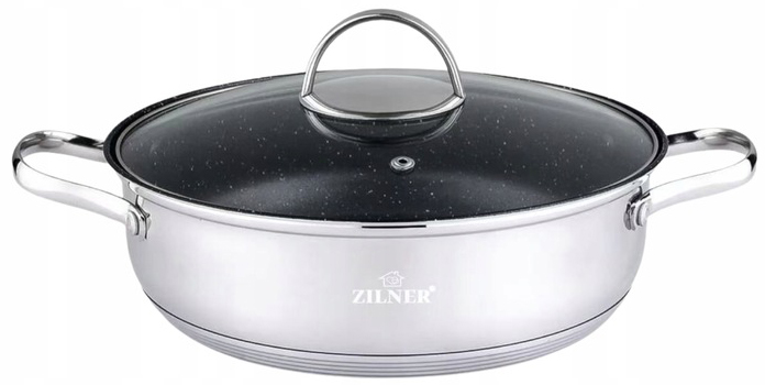 Ocelový hrnec s Hrnec obsahem stříbra 4,5 l 26 cm Zilner