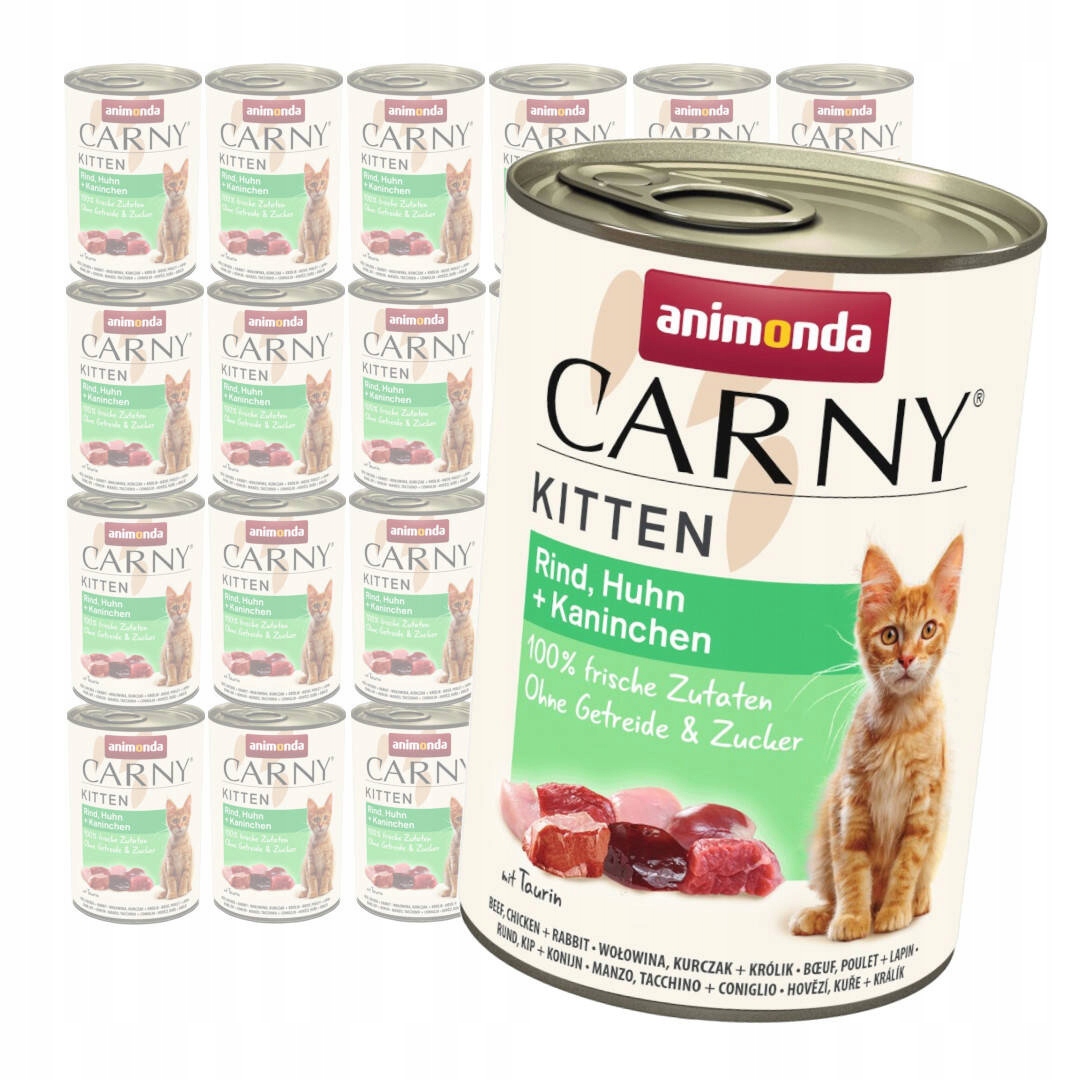 Levně Animonda Carny Kitten 24x400g Krmivo pro koťata Hovězí kuře Králík
