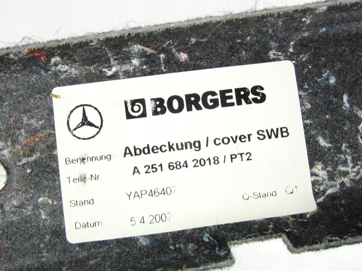 cover upholstery console boot Mercedes W251