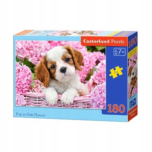 

Puzzle Szczeniak w różowych kwiatach 180 elementów