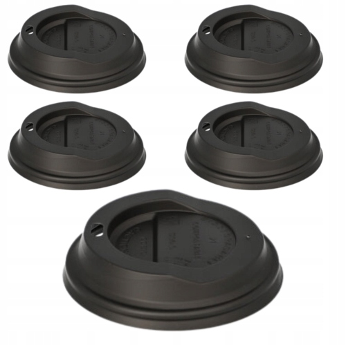 Czarne wieczka do kubków 250 ml 50 szt. Kod producenta CLB-50-250