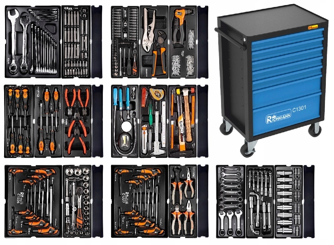 WÓZEK NARZĘDZIOWY SZAFKA RICHMANN 372 ELEM GW.DOŻ.