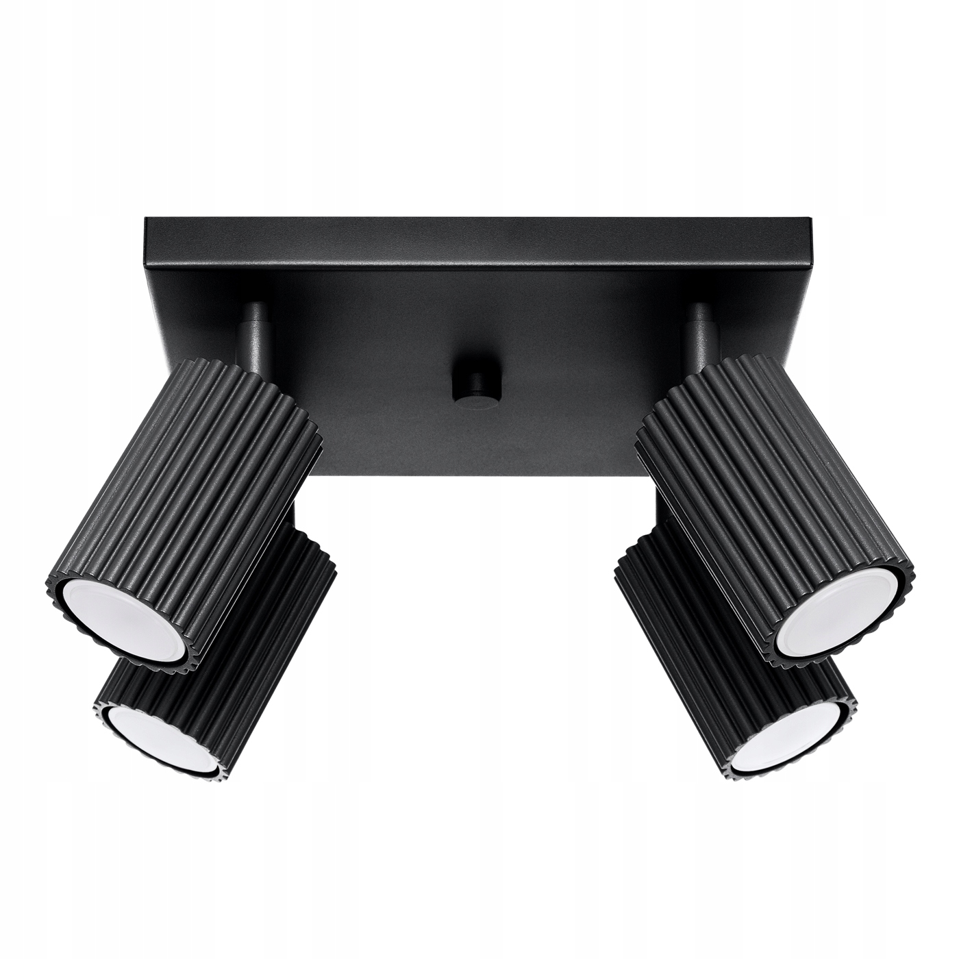 Sollux Stropní Svítidlo Karbon Černá 25 cm 4xGU10 10W Pohyblivá