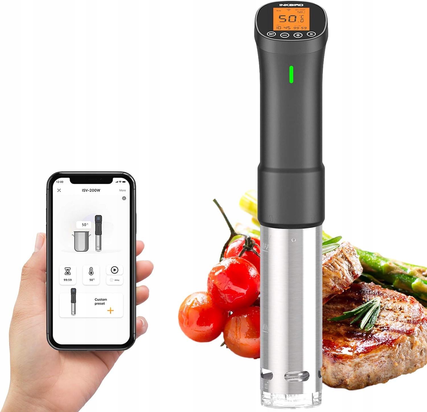 Sous Vide Stick, 1000 watów, sterowanie aplikacją, 200W, Sous Vide Garer