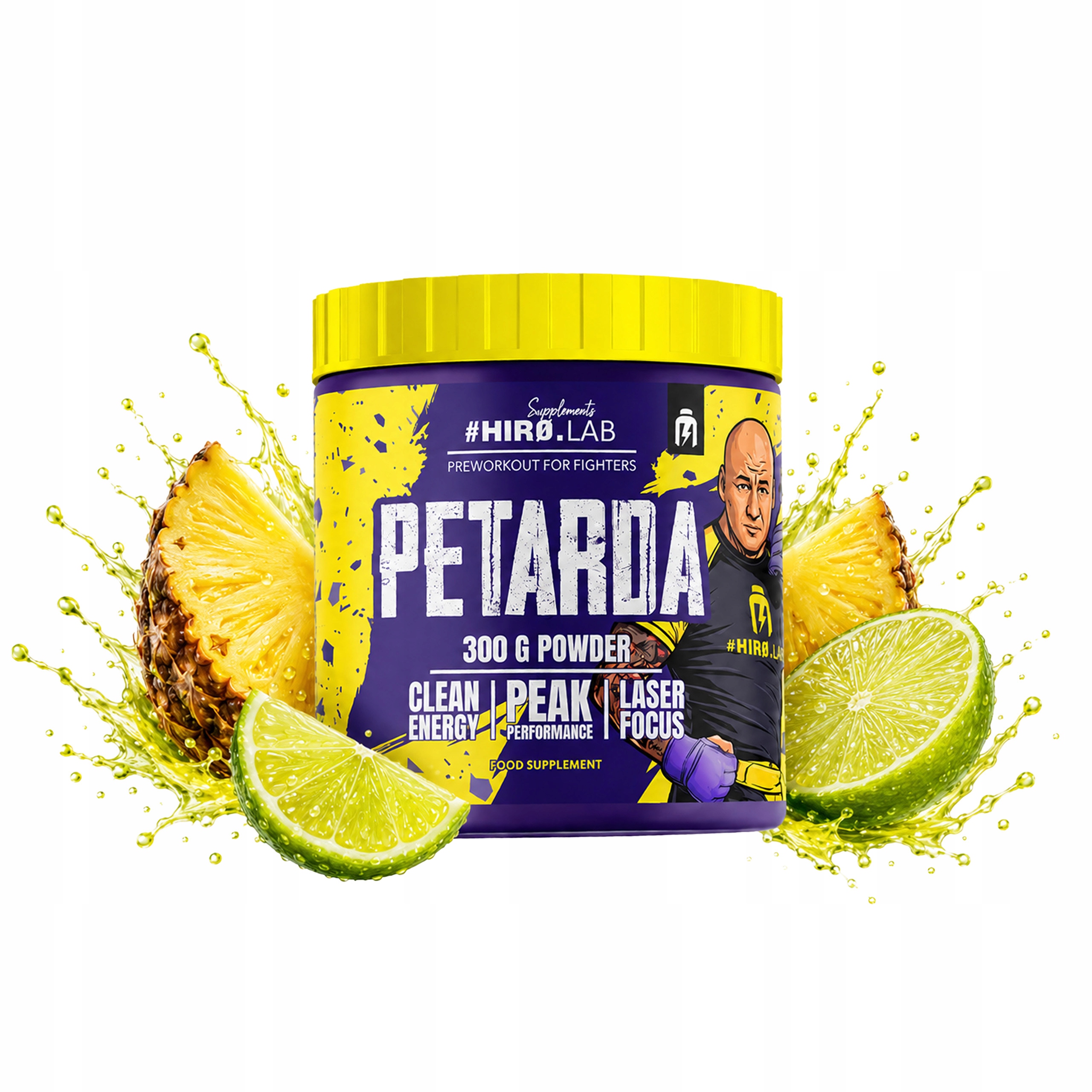 Předtréninkovka Petarda Artur Špilka 300 g Hiro.Lab Ananas Limetka Kofein