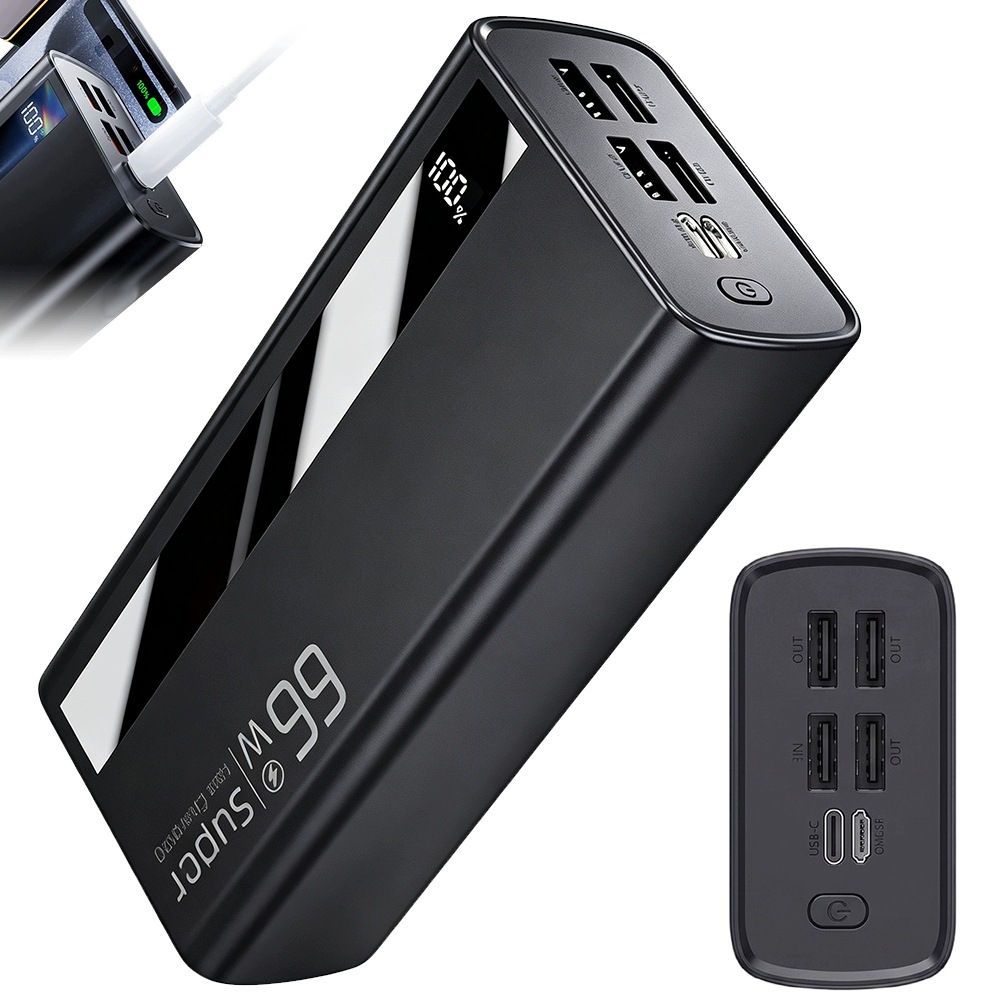 22.5W Rychlé nabíjení Powerbanky 30000 Mah s porty Usb-a a Type-C